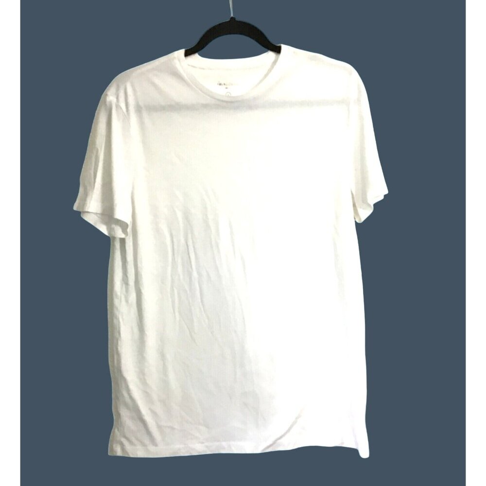 GOODFELLOW MENS WHITE CREW NECK SHORT SLEEVE T-SHIRT SIZE MEDIUM